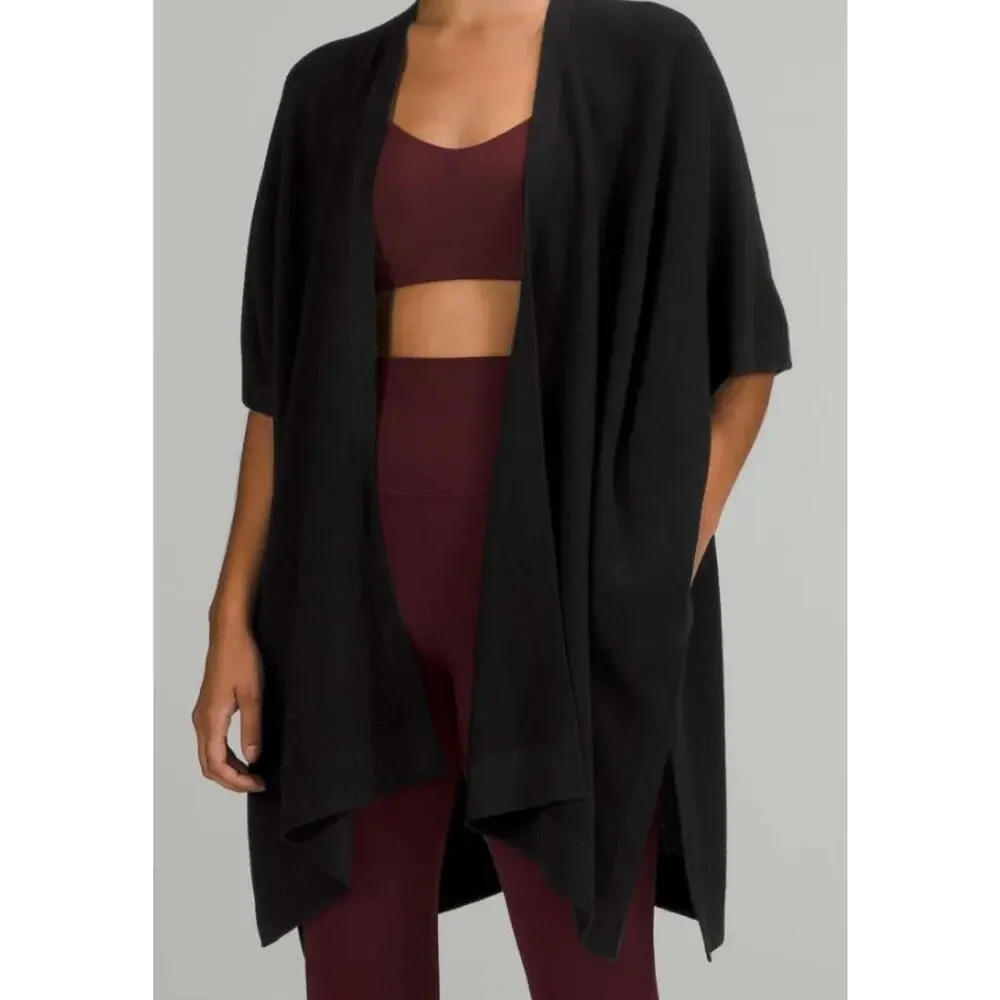 Lululemon Athletica Women After Asana Wrap Heathered Inkwell One Size NWOT - Picture 2 of 12